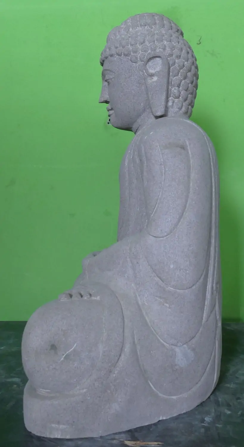  Product image 11 of the product “Seated Japanese Buddha made of Riverstone in Dhyana position - gesture of meditation, H. 80cm ”